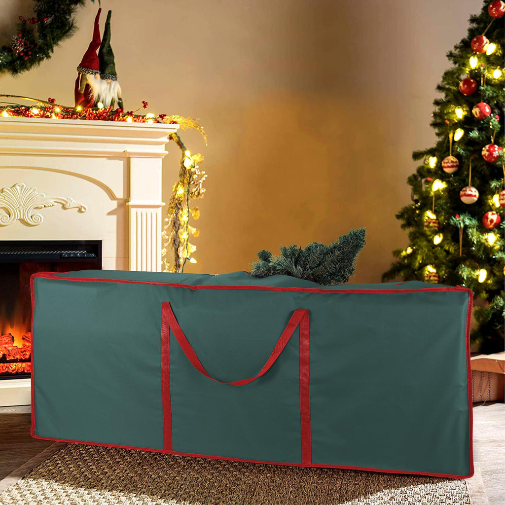 Vinsani Xmas Green Fabric Storage Bag