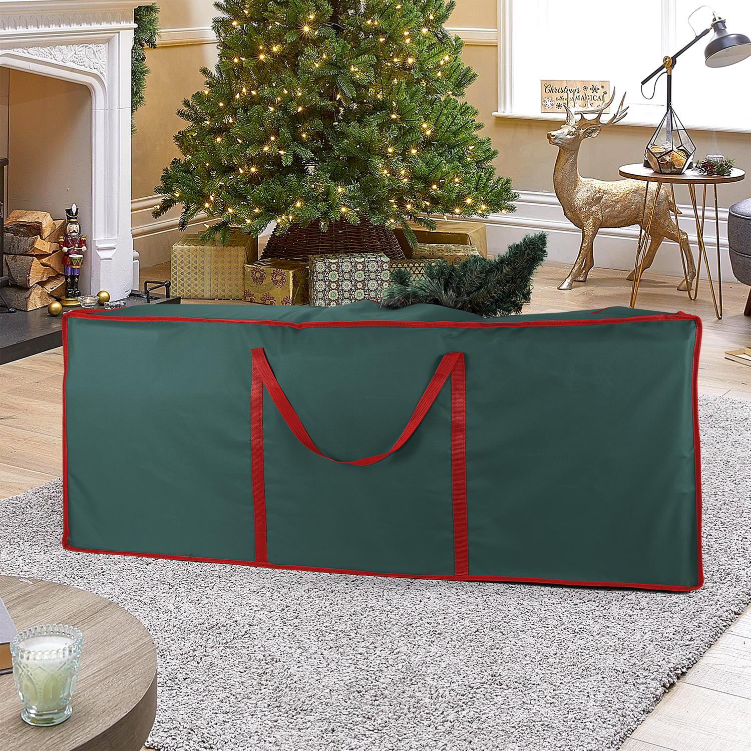 Vinsani Xmas Green Fabric Storage Bag