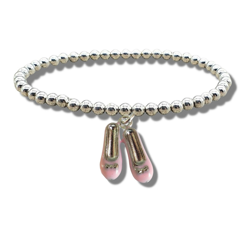 Girls Ballet Shoes Beaded Bracelet