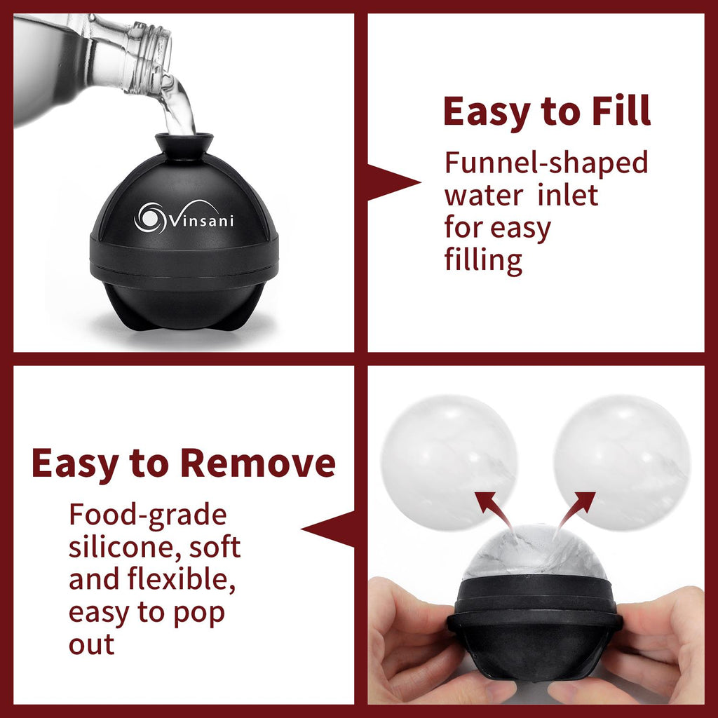 Vinsani 2 Pack Ice Ball Mould