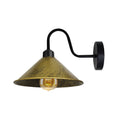 Brushed Brass Wall Light Fixture,Black Wall Sconce E27 Base Socket Screw Type