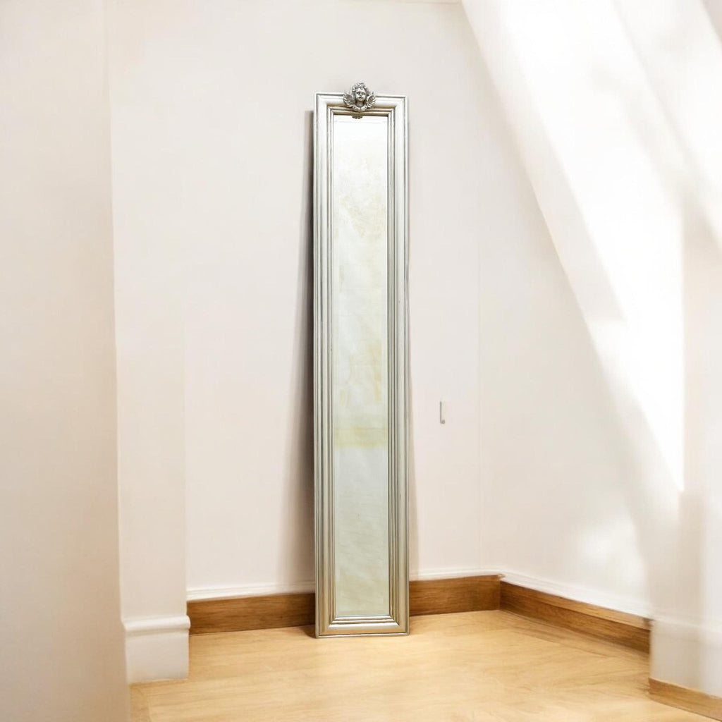 109cm Tall Elegant Design Wall Mirror (Solid Silver 109cm)