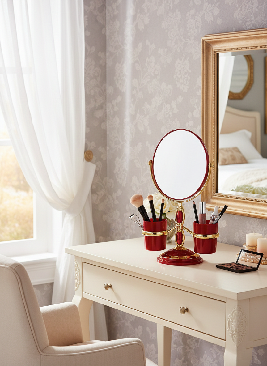 Make-Up Mirror with Holders