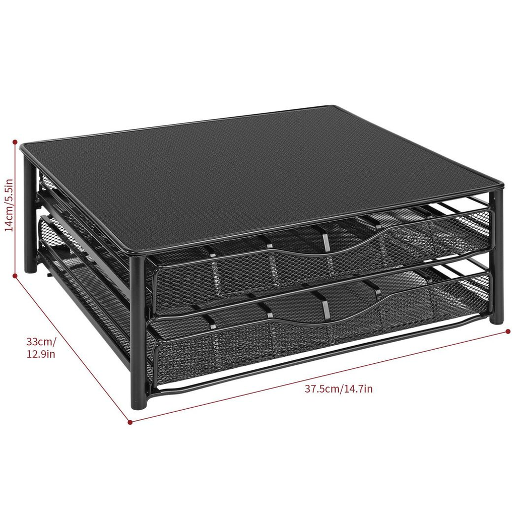 Vinsani Black Coffee Pod Double Drawer