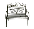 108cm Green/Gold Metal Bench