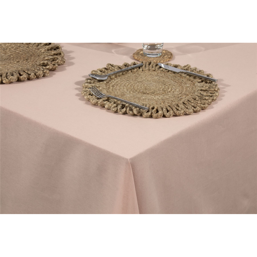 Avon 100% Cotton 240x140cm Blush Tablecloth