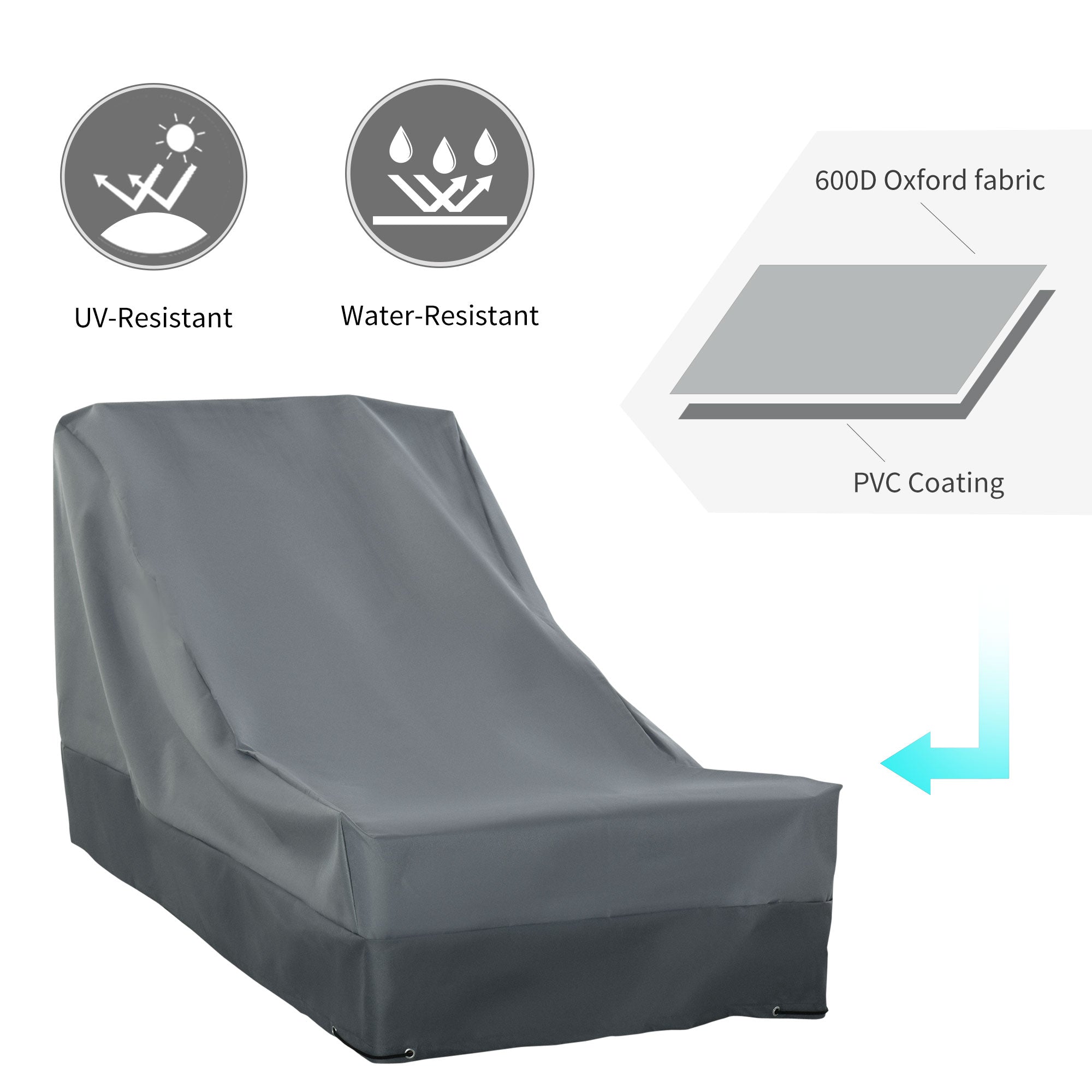 200x86cm Outdoor & Garden Furniture Table Chair Sofa Set Cover Water Resistant