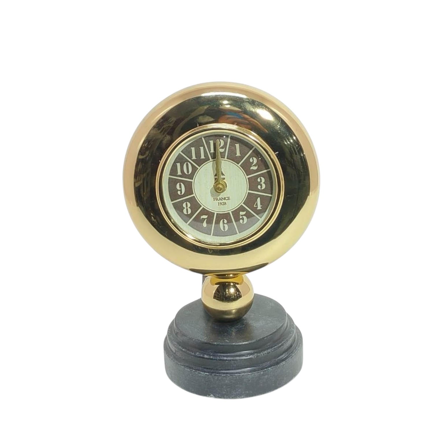 Gold Black Mantel Clock – Elegant Silent Sweep Tabletop Timepiece (30CM Mantel Clock)