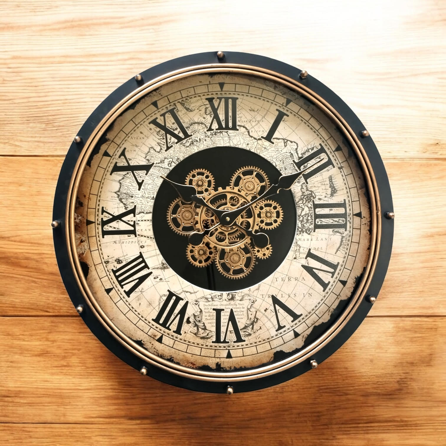 AcaciaHome 60cm Gear Wall Clock