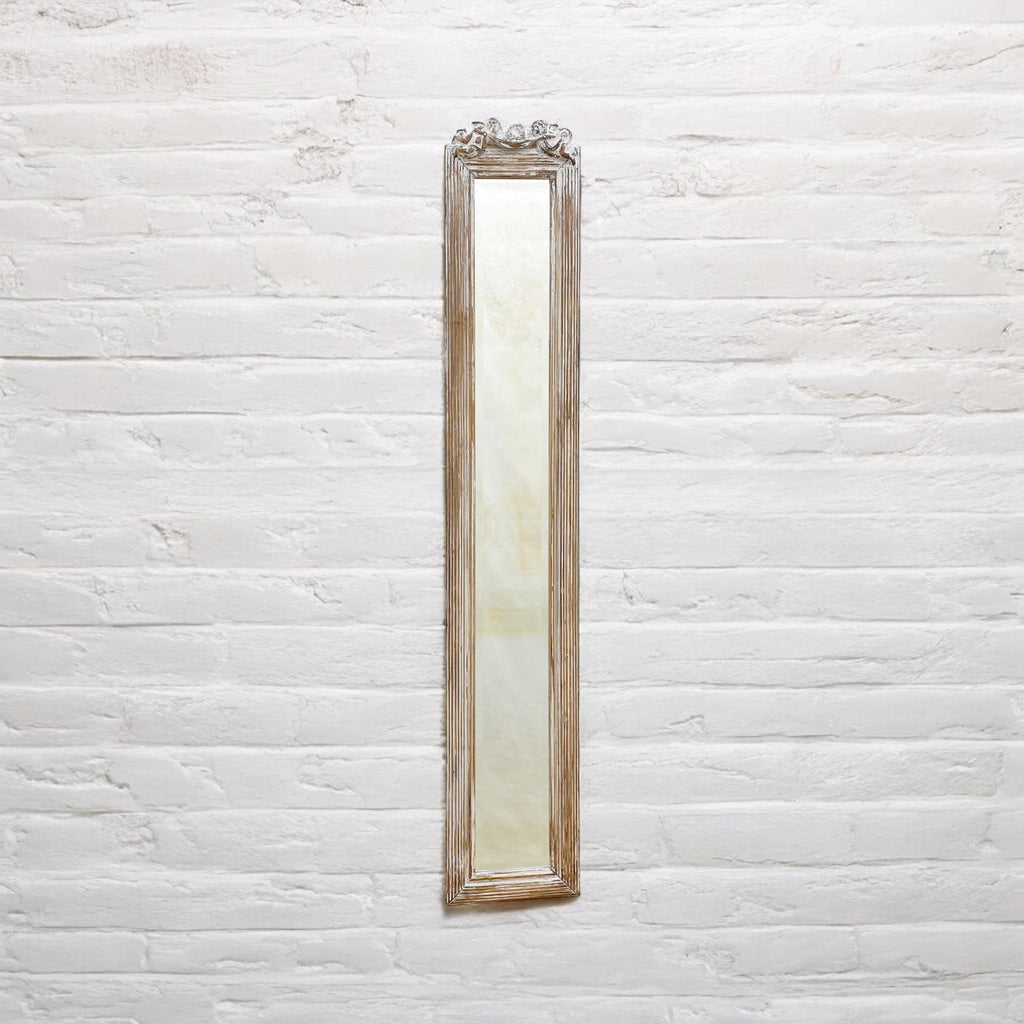 109cm Tall Elegant Design Wall Mirror (White 109cm)