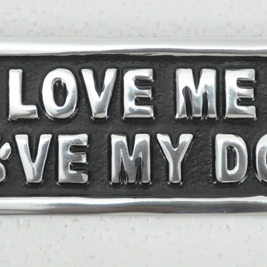 Love My Dog Aluminium Cast Iron Door Sign Gift Wall Decor Sign 20cm