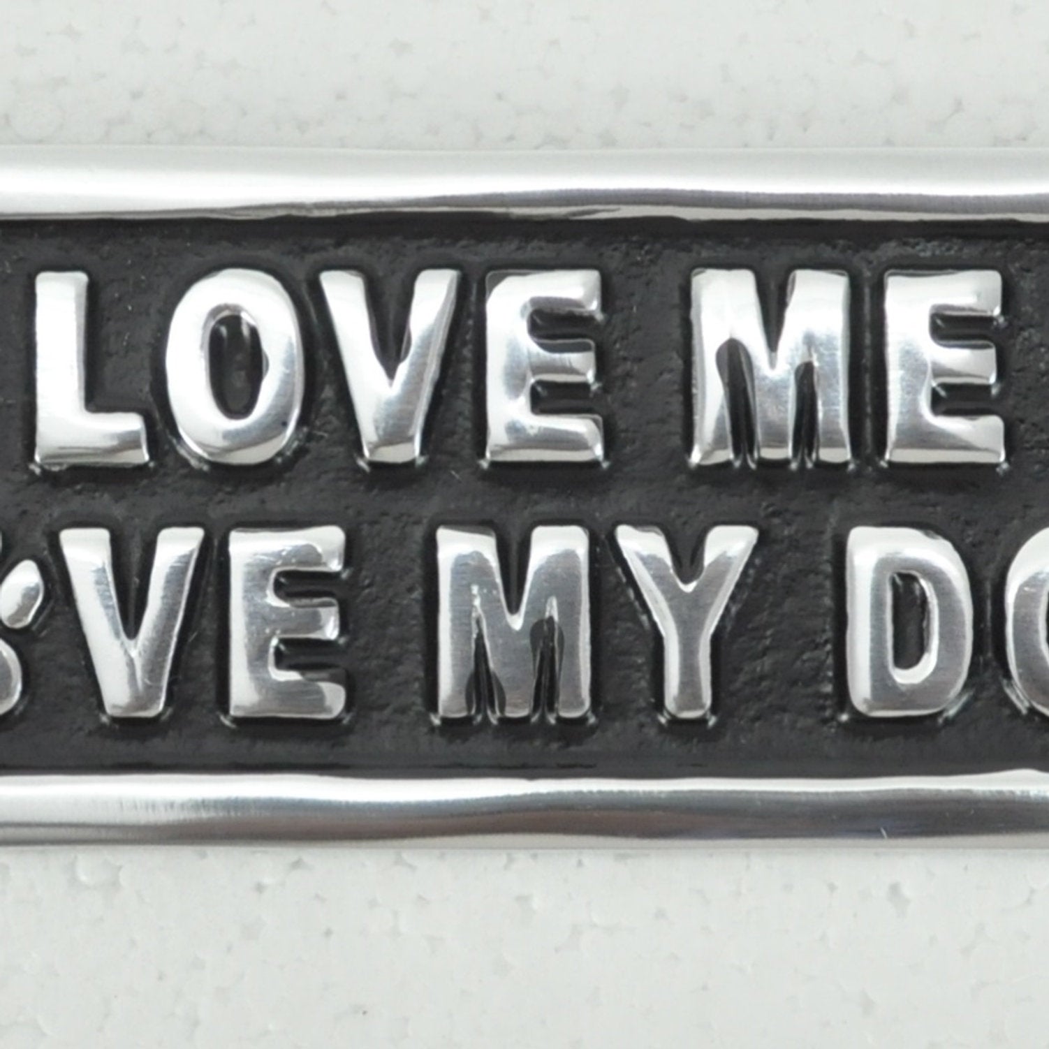 Love My Dog Aluminium Cast Iron Door Sign Gift Wall Decor Sign 20cm