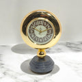 Gold Black Mantel Clock – Elegant Silent Sweep Tabletop Timepiece (25 CM Mantel Clock)