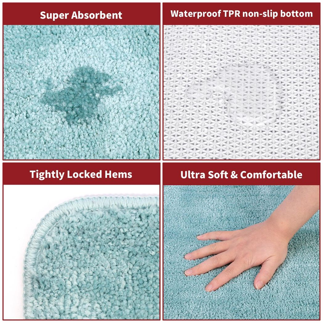 Vinsani BATH MAT 60X90cm L.BLUE