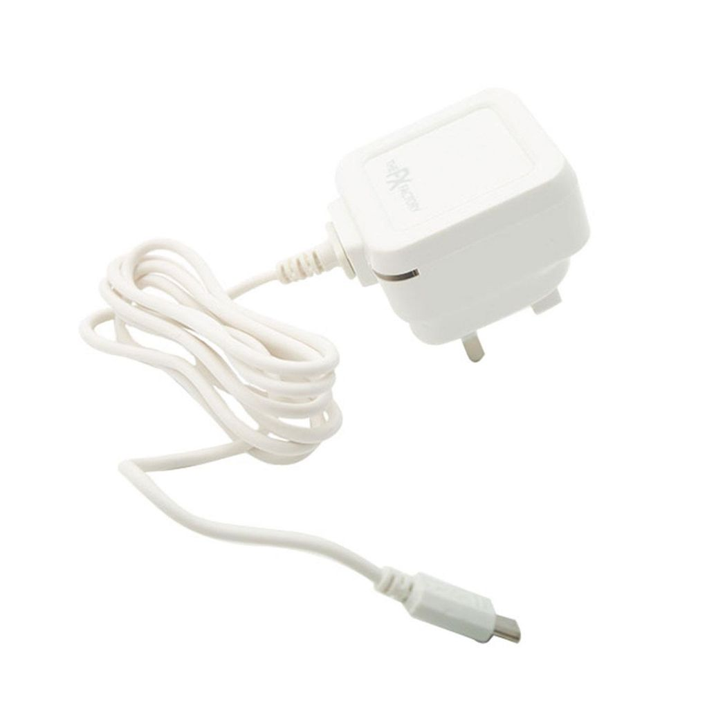 FX Mains Charger Powabud for USB 1A&MicroUSB Devices for Micro USB Devices-White