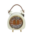 AcaciaHome White Cream Mantel Clock