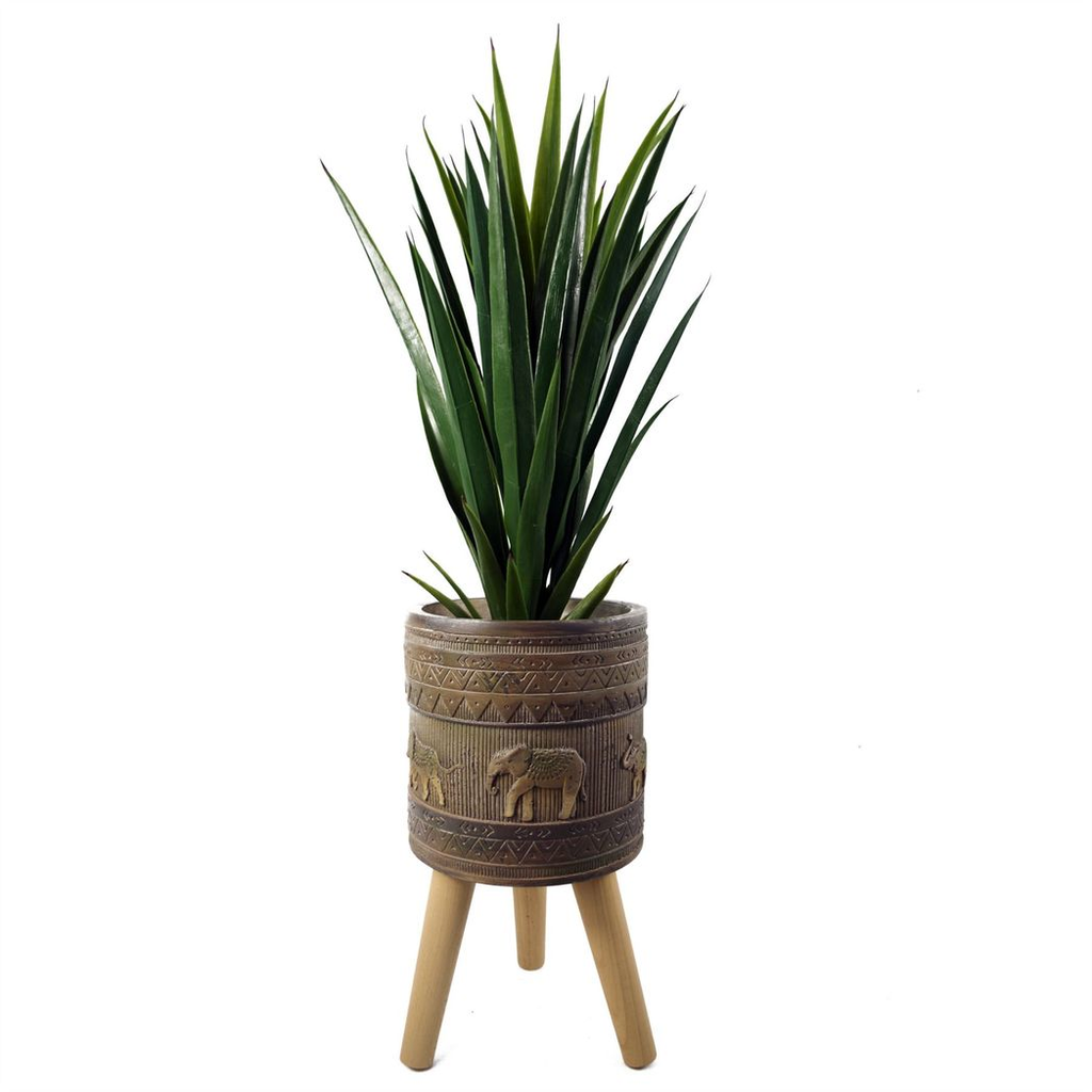 40cm x 21.5cm Zandi Elephant Composite Large Planter