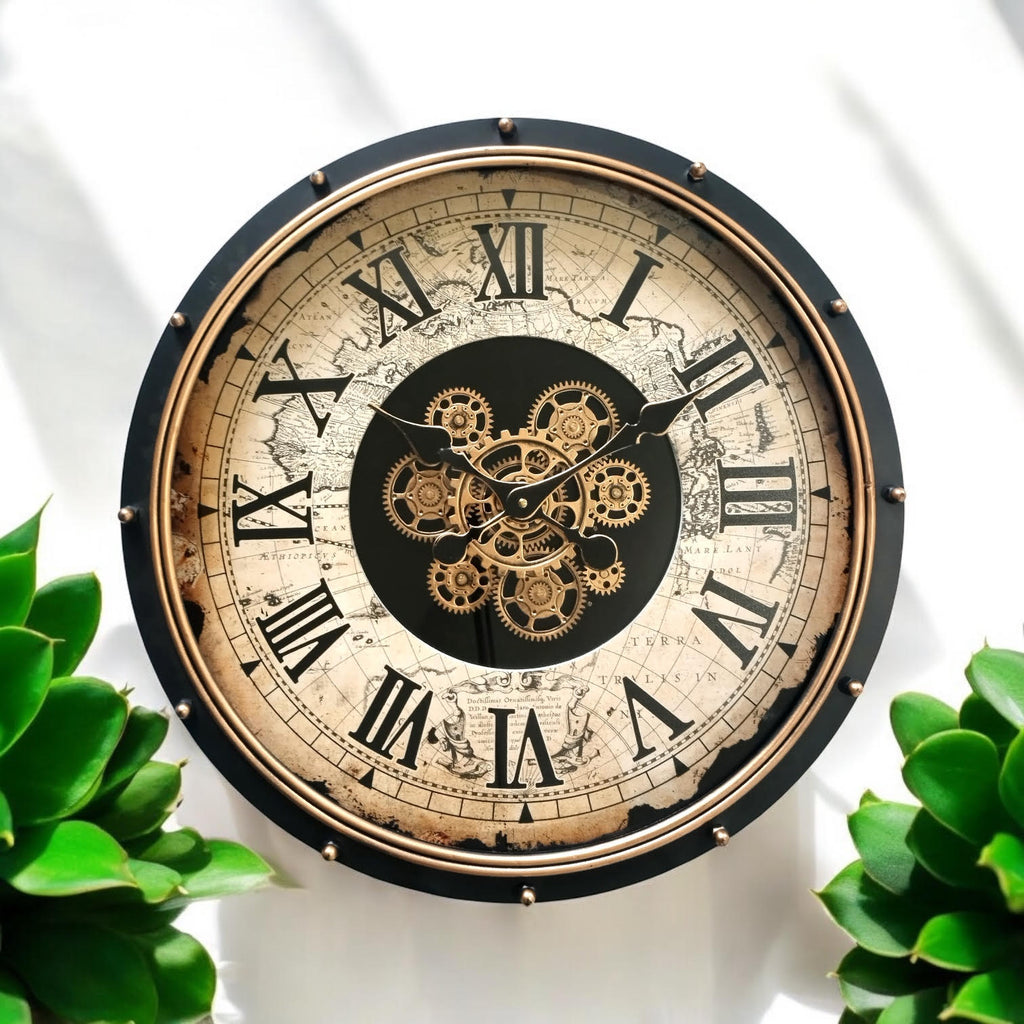 AcaciaHome 60cm Gear Wall Clock