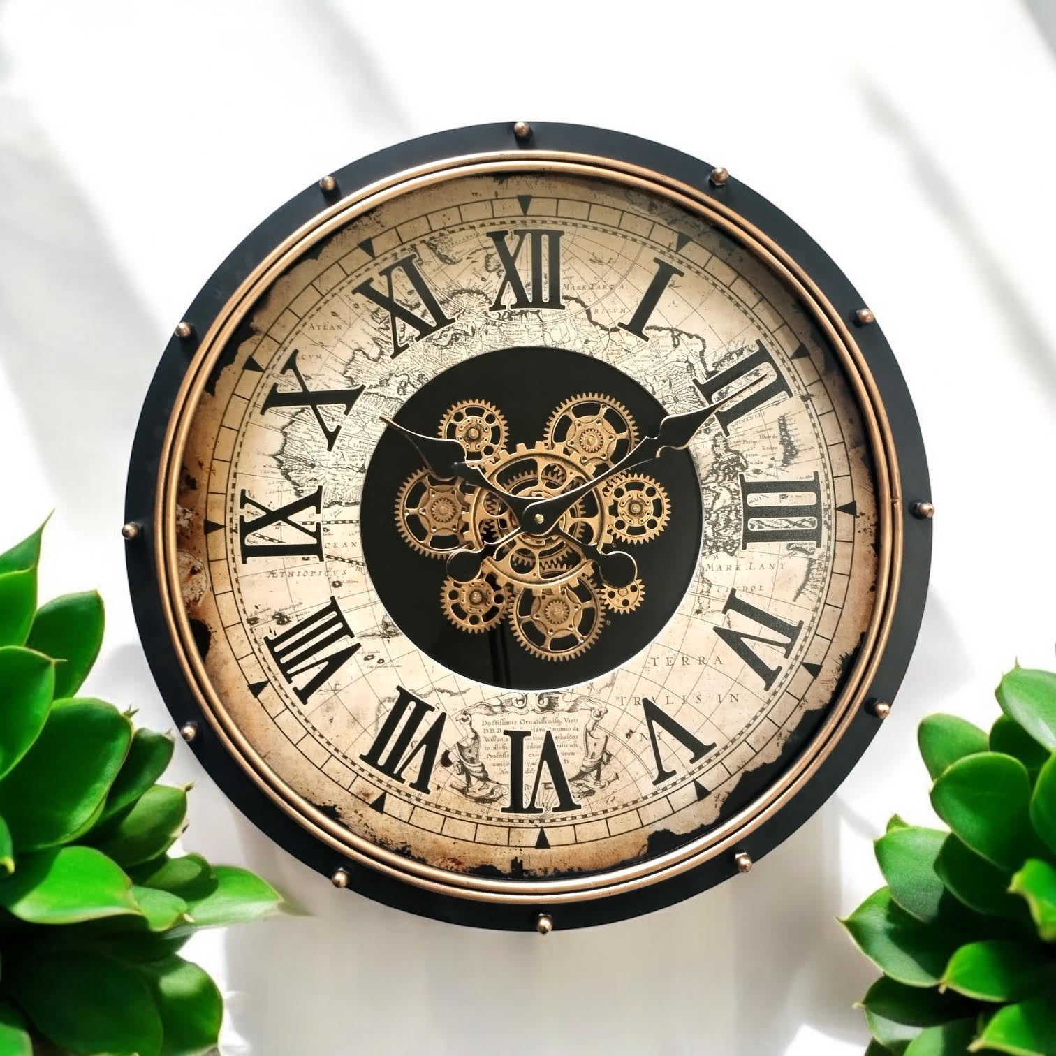 AcaciaHome 60cm Gear Wall Clock