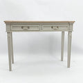 AcaciaHome 2 Drawer Rectangular Console Table (Cream)