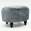 AcaciaHome Deluxe Oval Footstool (Grey)