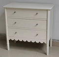 AcaciaHome Chest with 3 Drawers Console Table (Cream)