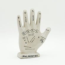 AcaciaHome Unique Living Ceramic Cream Hand Sculpture