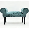 AcaciaHome Velvet Window Seat Bed End Chaise Lounge (Light Blue)