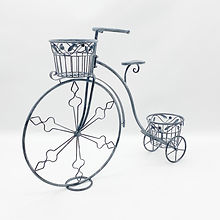AcaciaHome Metal Bicycle Planter with Basket and Trolley (107CM)