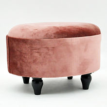 AcaciaHome Deluxe Oval Footstool (Pink)
