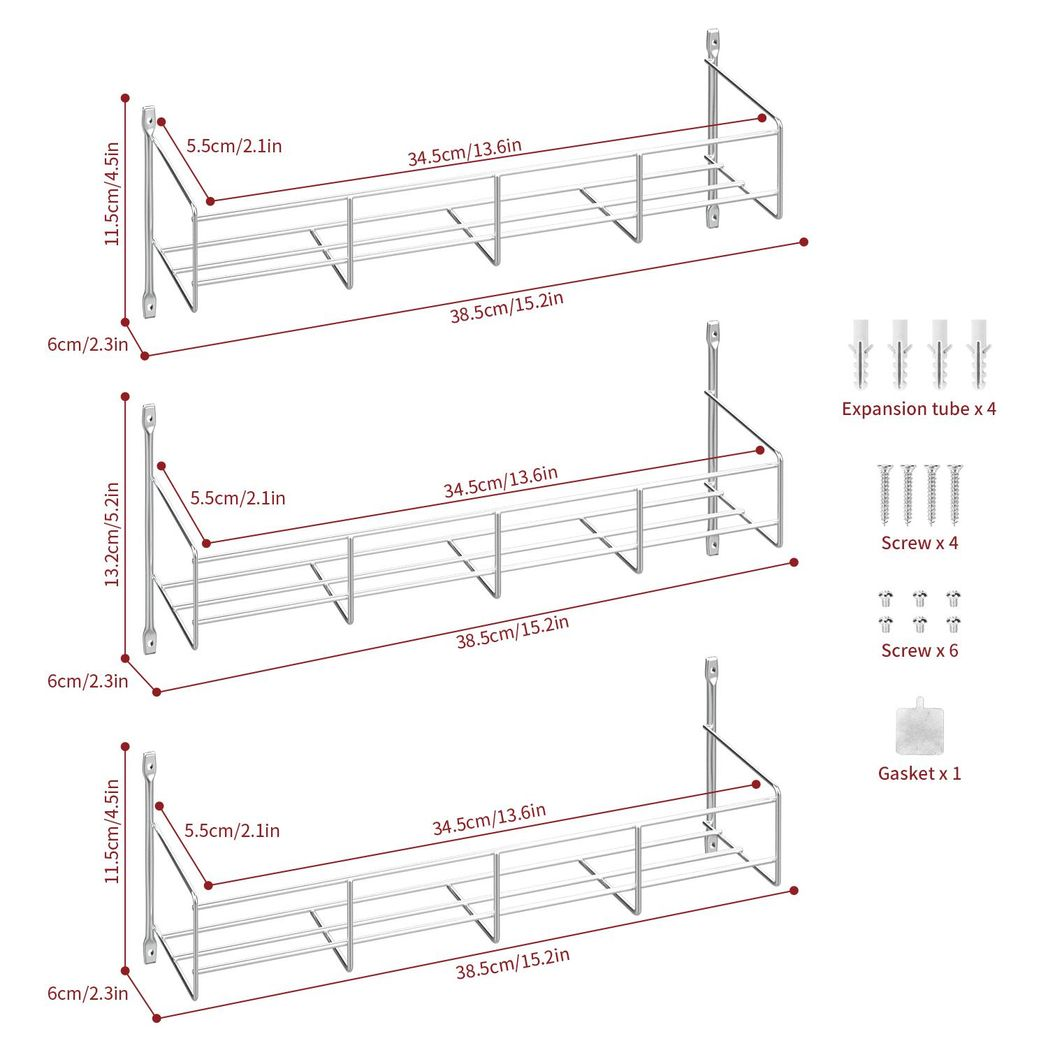 Vinsani 3 Tier Herb And Spice Rack