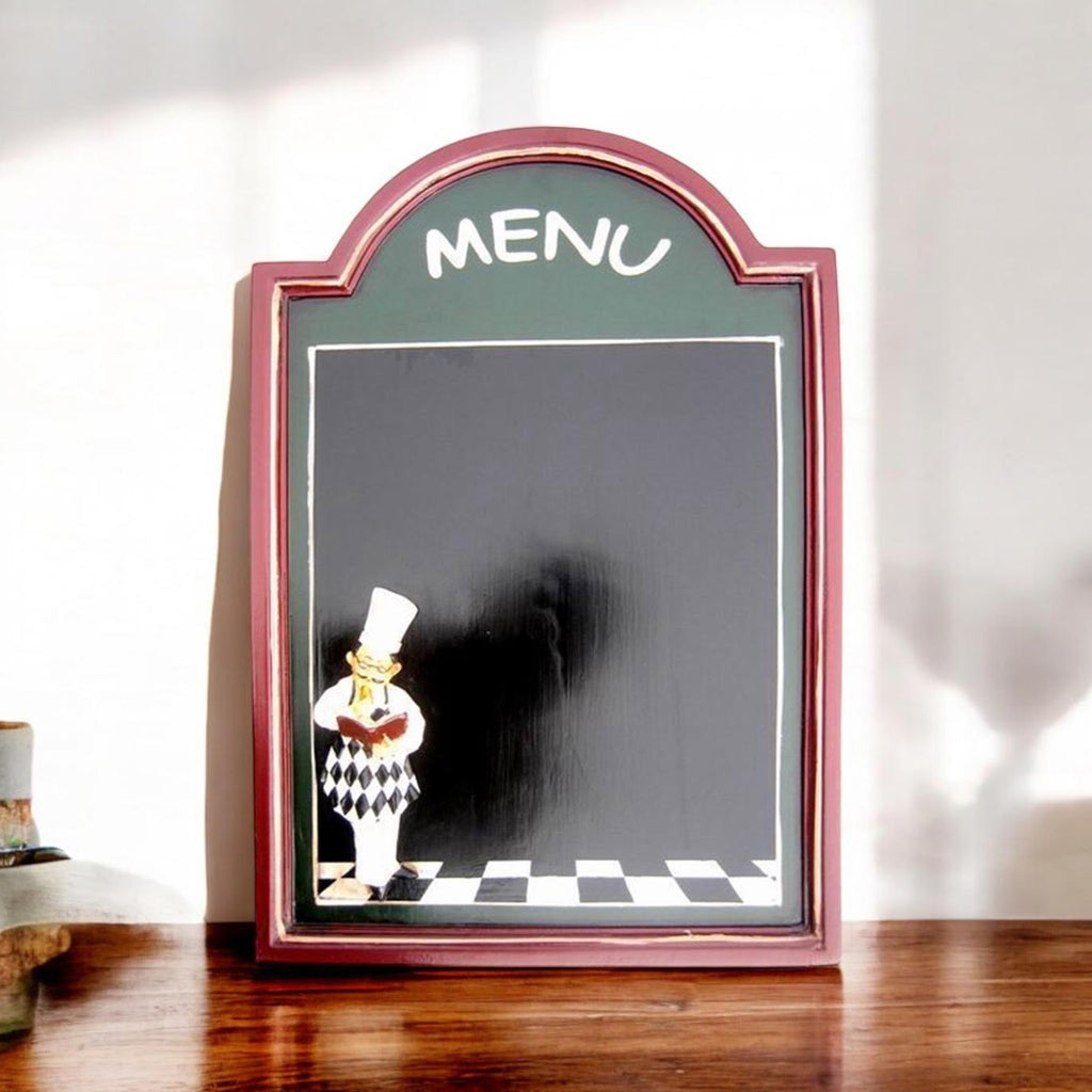 Wall-Mounted Chef Chalk Board Memo Menu