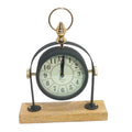 Silent Sweep Black Mantel Clock (23 cm – Arabic Numeral Dial)