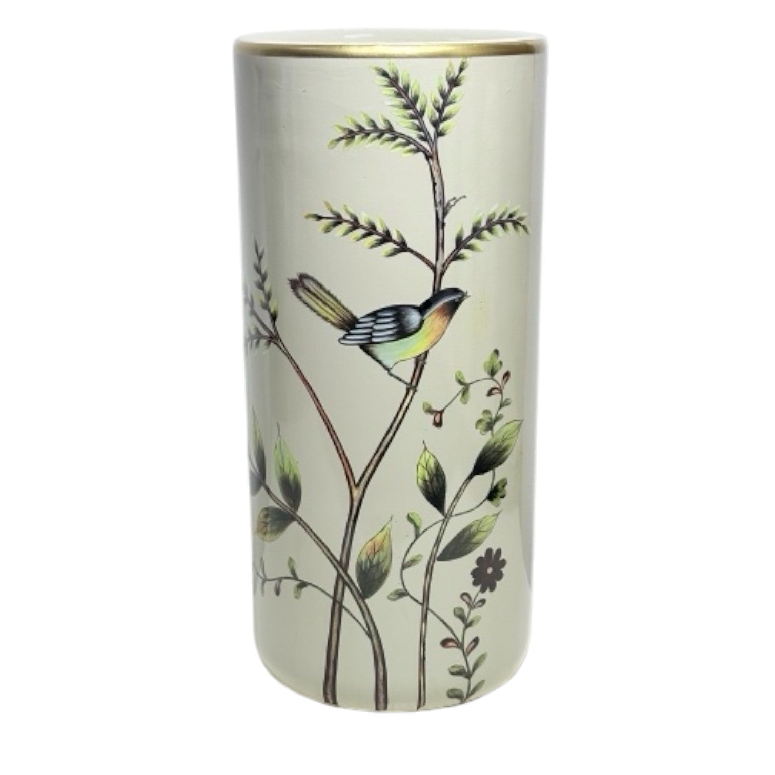 AcaciaHome Ceramic 18” Tall Floral Design Umbrella Stand