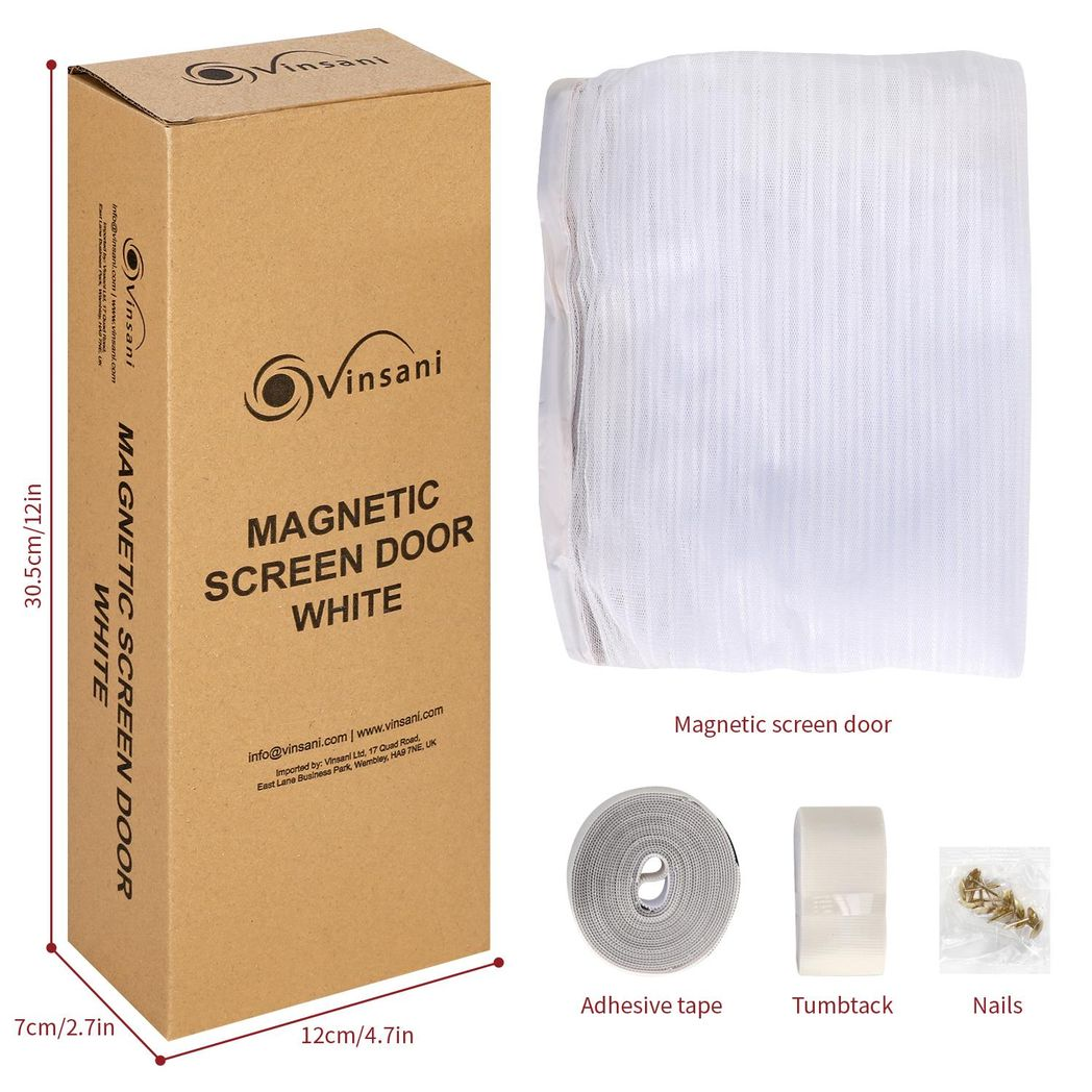 Vinsani Magnetic Screen Door White