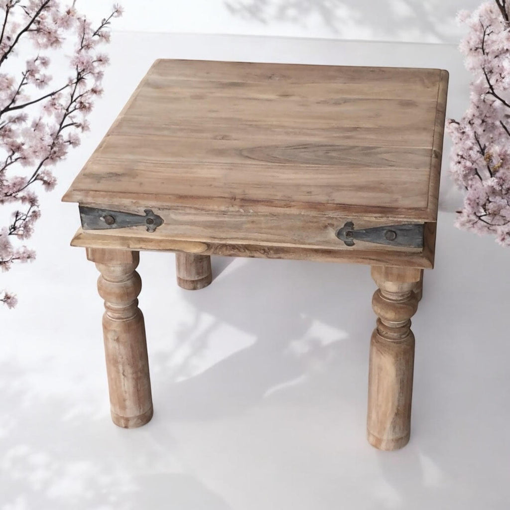 AcaciaHome Durable and Elegant 45CM Wooden Square Table