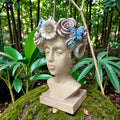 AcaciaHome Modern 42cm Fibreglass Easter Island TIKI Lady Head Planter
