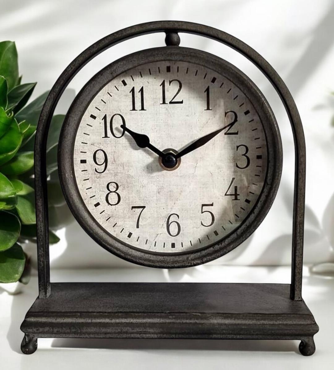 Elegant Silent Sweep Mantel Clock (20CM Black Mantel Clock)