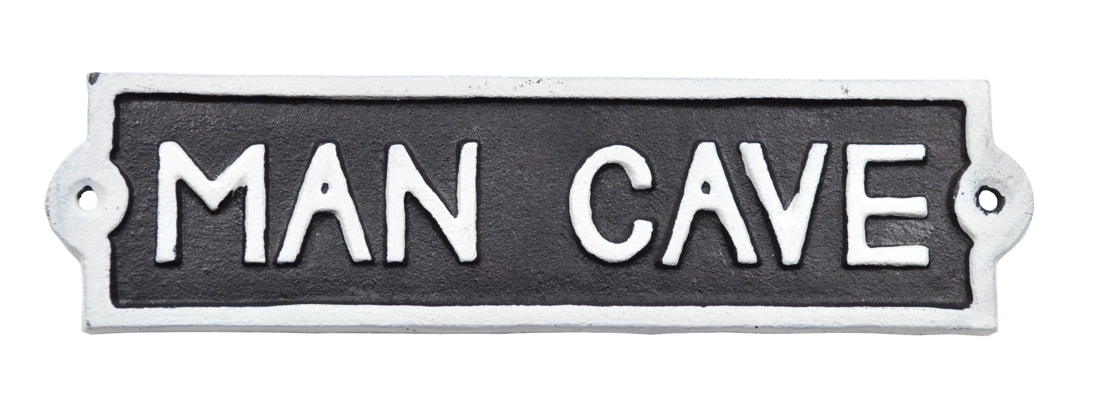 Man Cave Aluminium Cast Iron Door Sign Male Gift Wall Decor Sign 22cm