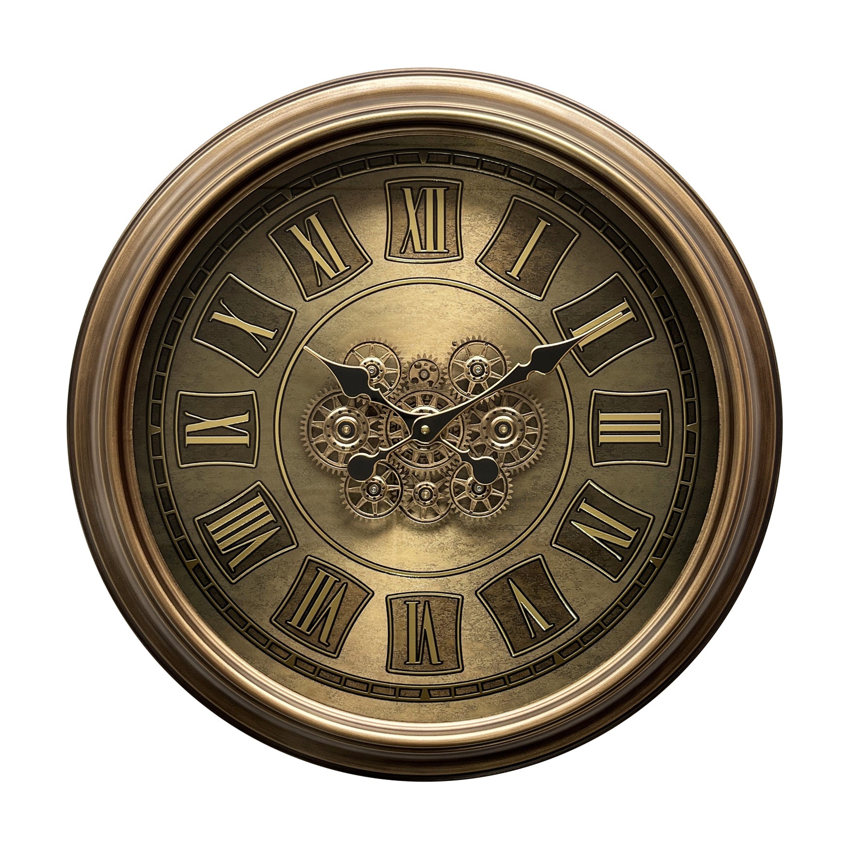AcaciaHome Durable Gear Wall Clock with Moving Gears