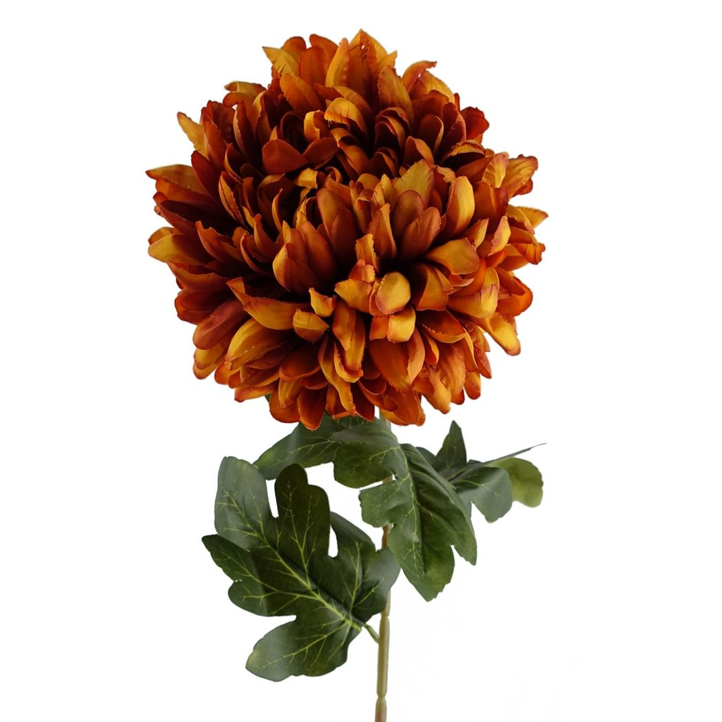 Pack of 6 x 75cm Extra Large Reflex Chrysanthemum - Orange