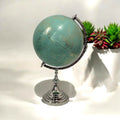 World Globe on Nickel Stand 53cm Tall - 33cm Diameter Map