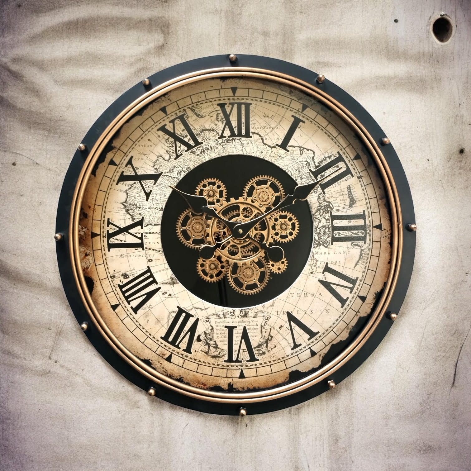 AcaciaHome 60cm Gear Wall Clock