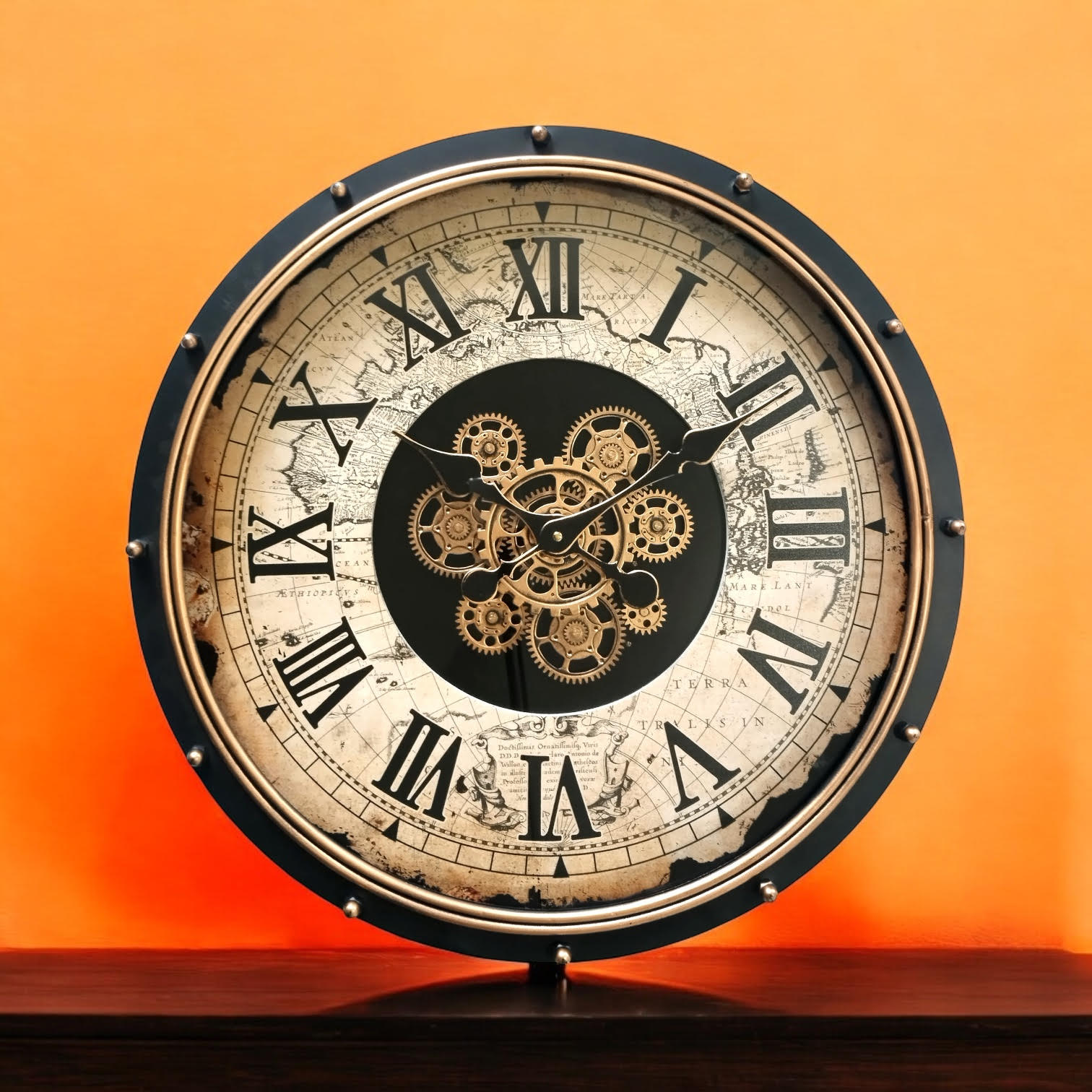 AcaciaHome 60cm Gear Wall Clock