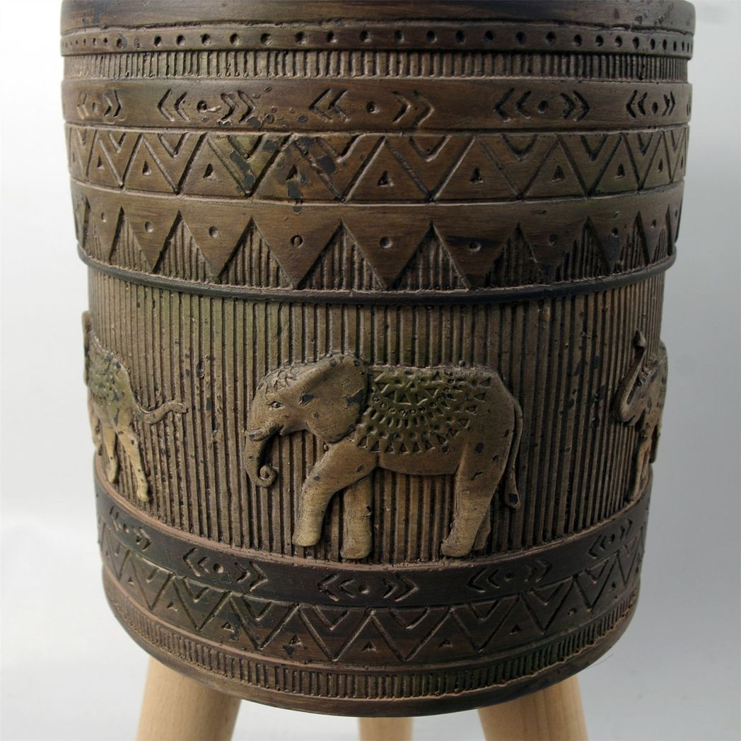 40cm x 21.5cm Zandi Elephant Composite Large Planter