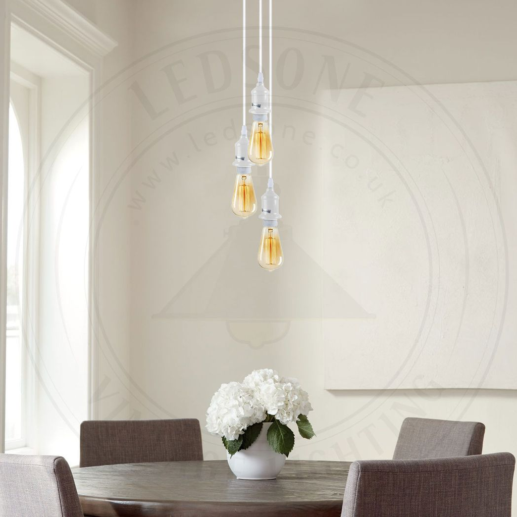 10 Pack Industrial Pendant Light Fitting, lampshade addable E27 Lamp Holder