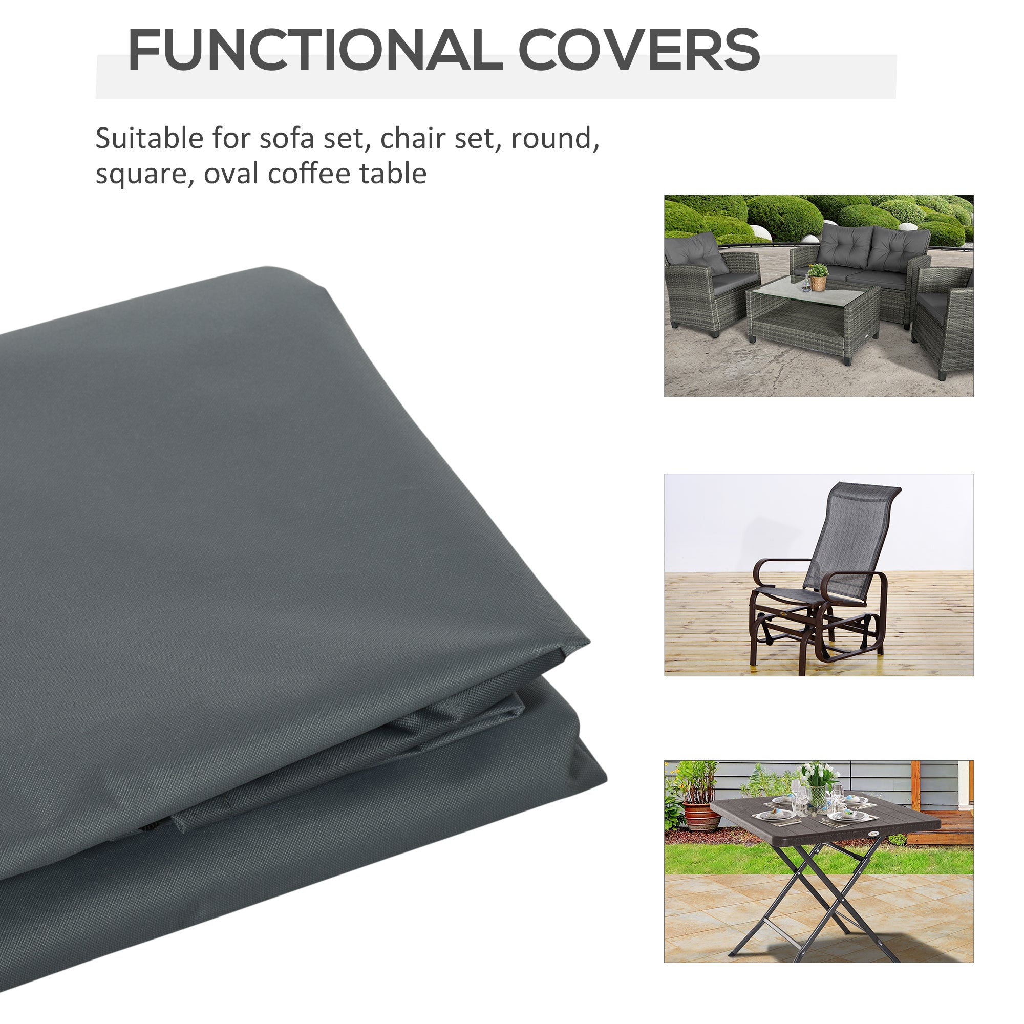 200x86cm Outdoor & Garden Furniture Table Chair Sofa Set Cover Water Resistant