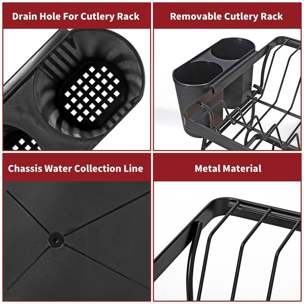 Vinsani Black Dish Rack