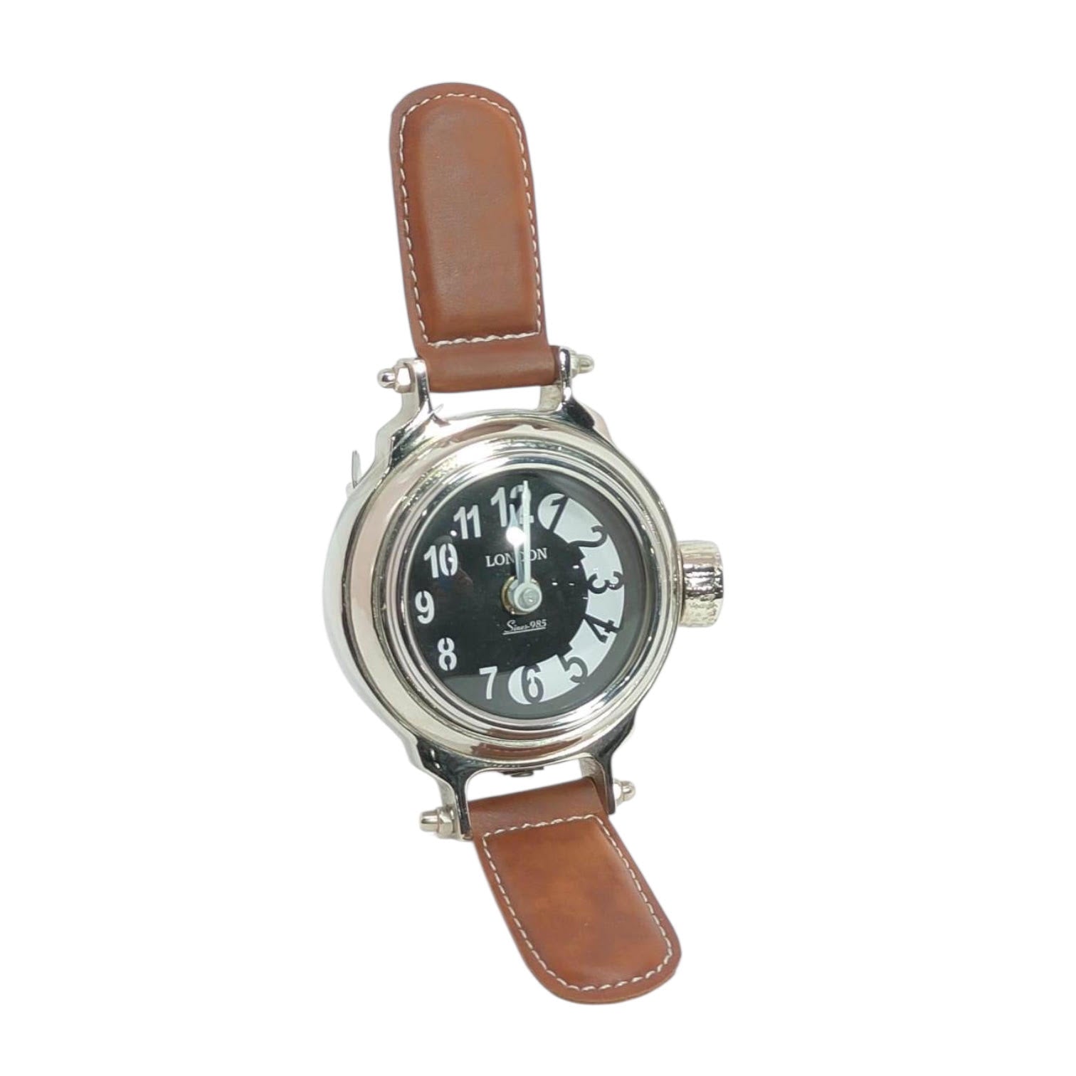 Stylish & Modern Chrome Watch Mantel Clock (22 CM Mantel Clock)