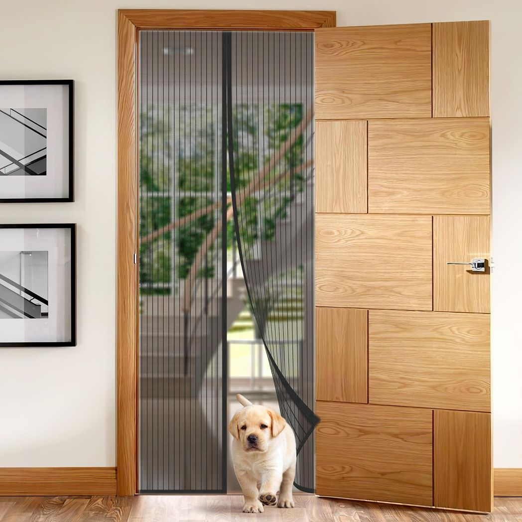 Vinsani Magnetic Screen Door Black